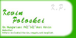 kevin poloskei business card